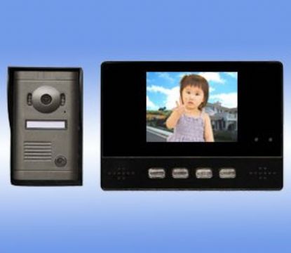 3.5" Black Video Visual Villa Intercom System Doorbell Take Photo